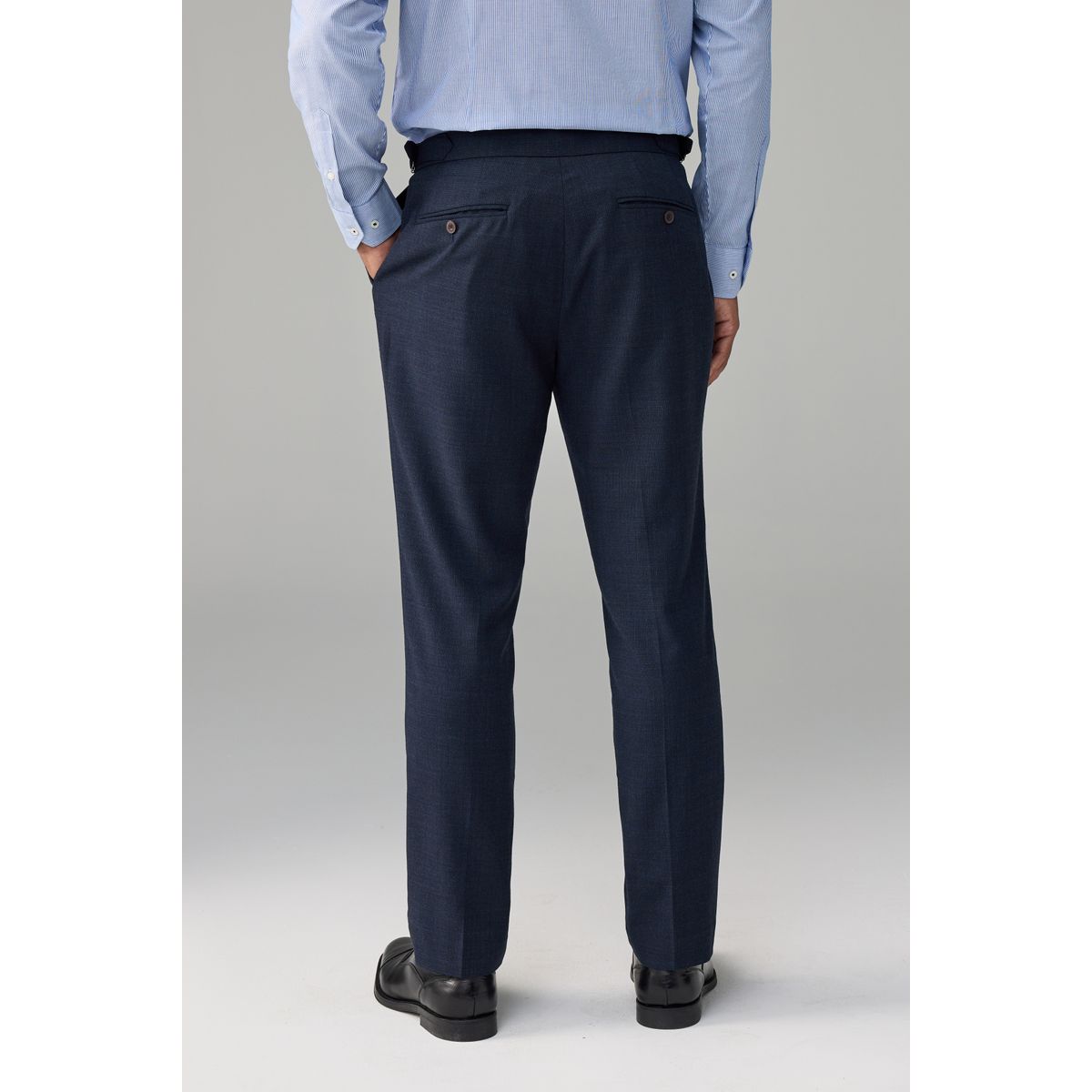 Pantalon avec réglage latéral bleu marine, NEXT