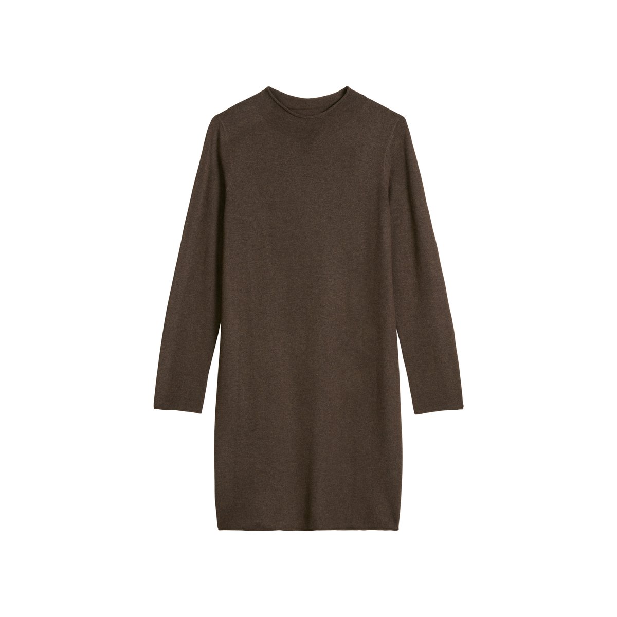 Robe en maille ajustée en mélange de laine vierge douce marron, MARC O'POLO