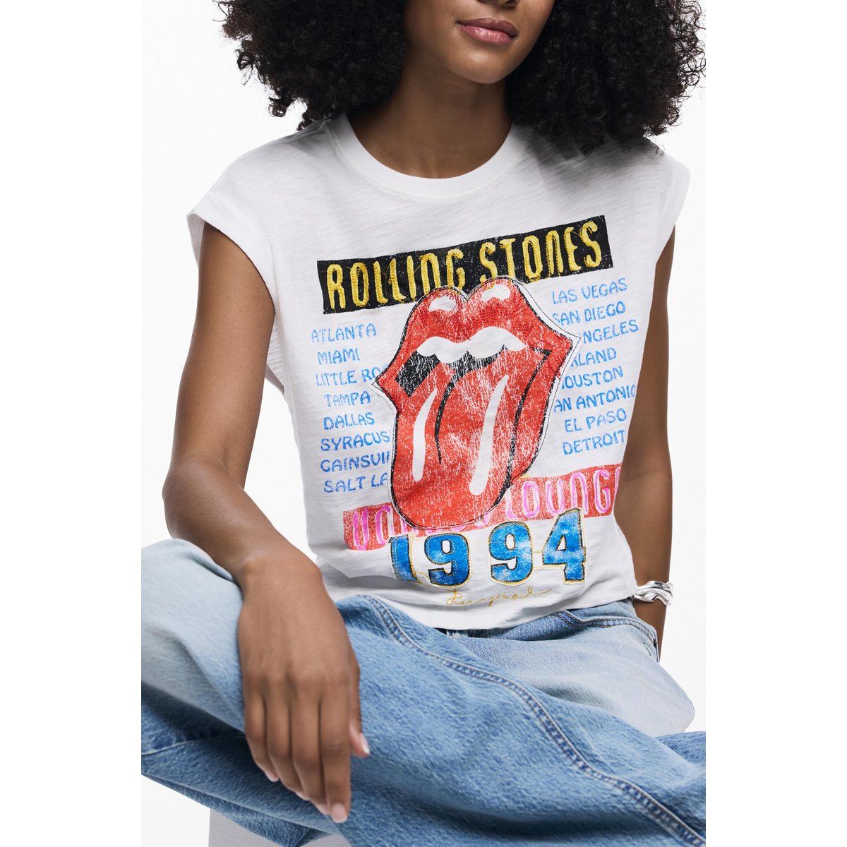 T-shirt Rolling Stones™ 1994 blanc, DESIGUAL