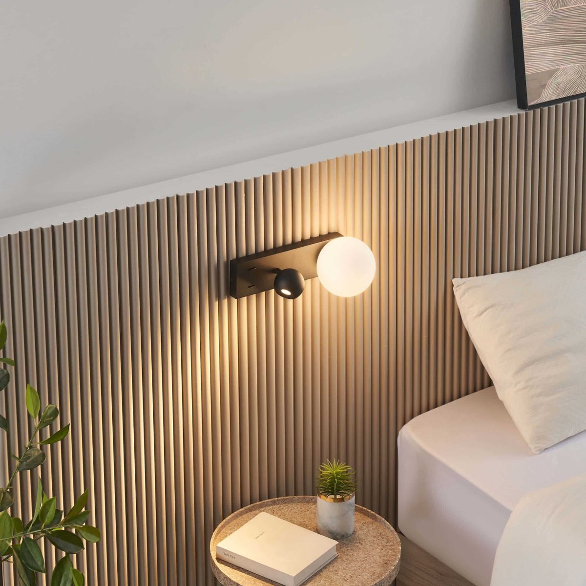 Applique LED double usage pratique - AVELYSA noir et blanc, KOSILUM