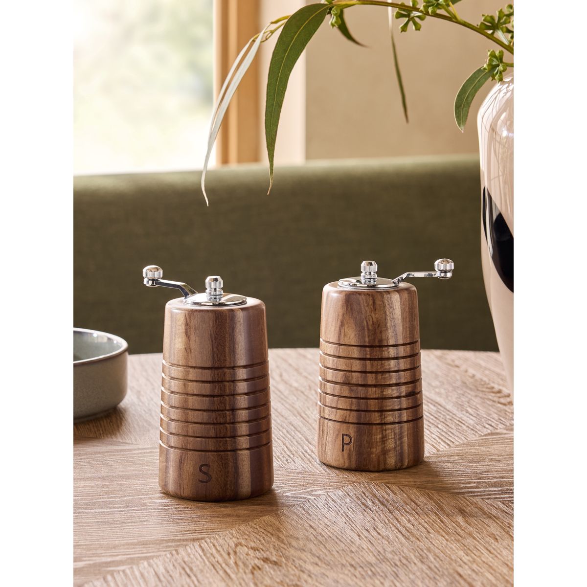 Moulin à sel et poivre en bois, lot de 2 naturel, NEXT