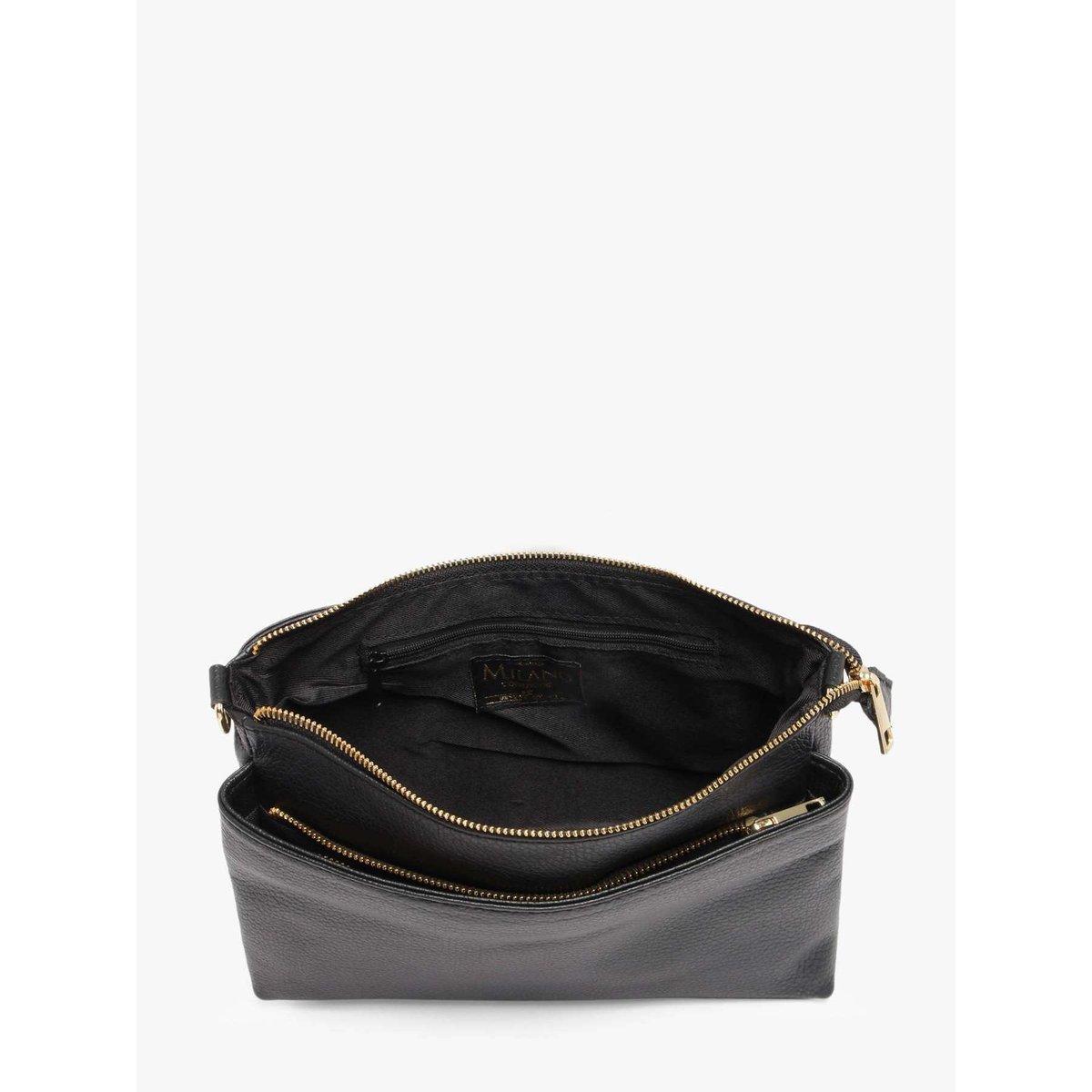 Sac bandoulière Caviar cuir nero, MILANO
