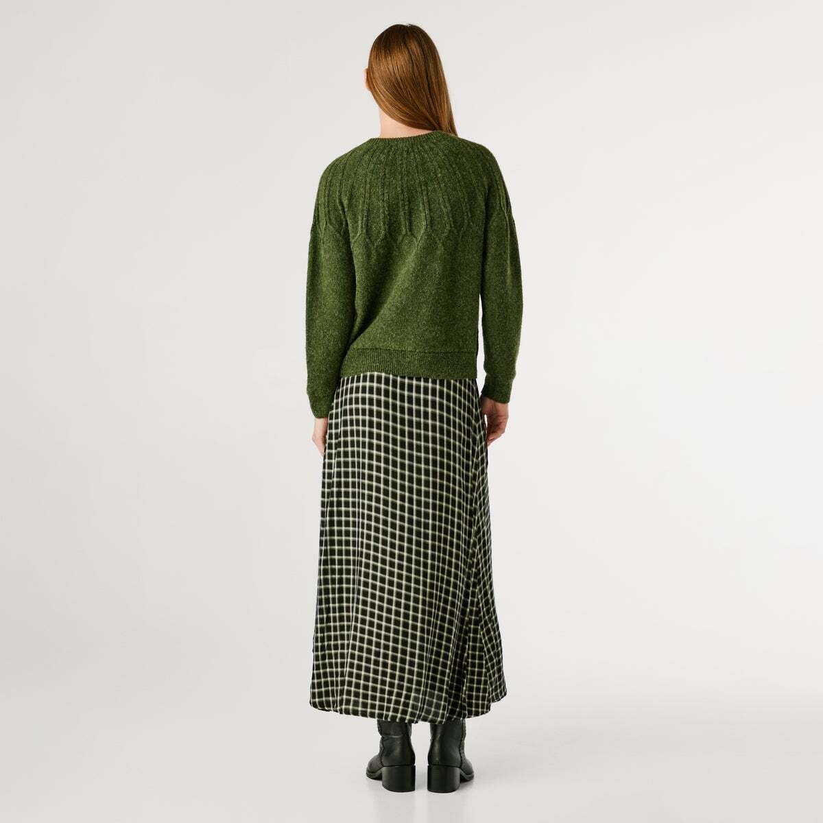 Pull Col Rond En Maille vert kaki, PEPE JEANS