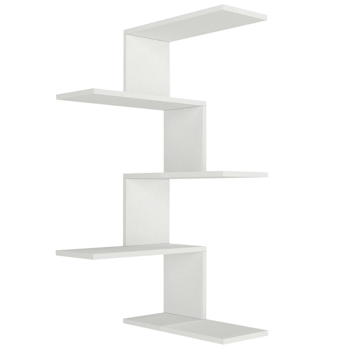 Etagère murale d'angle 5 plateaux MARFA blanc, PIER IMPORT