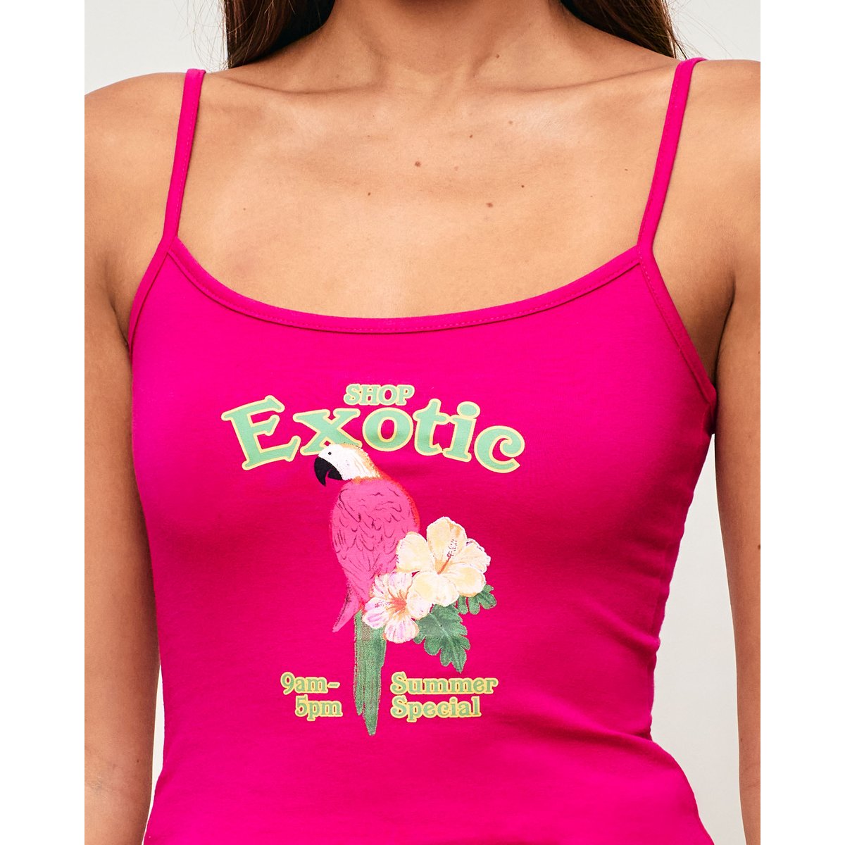 Débardeur imprimé perroquet PRINTADALISIZ fuschia fonce, UNDIZ