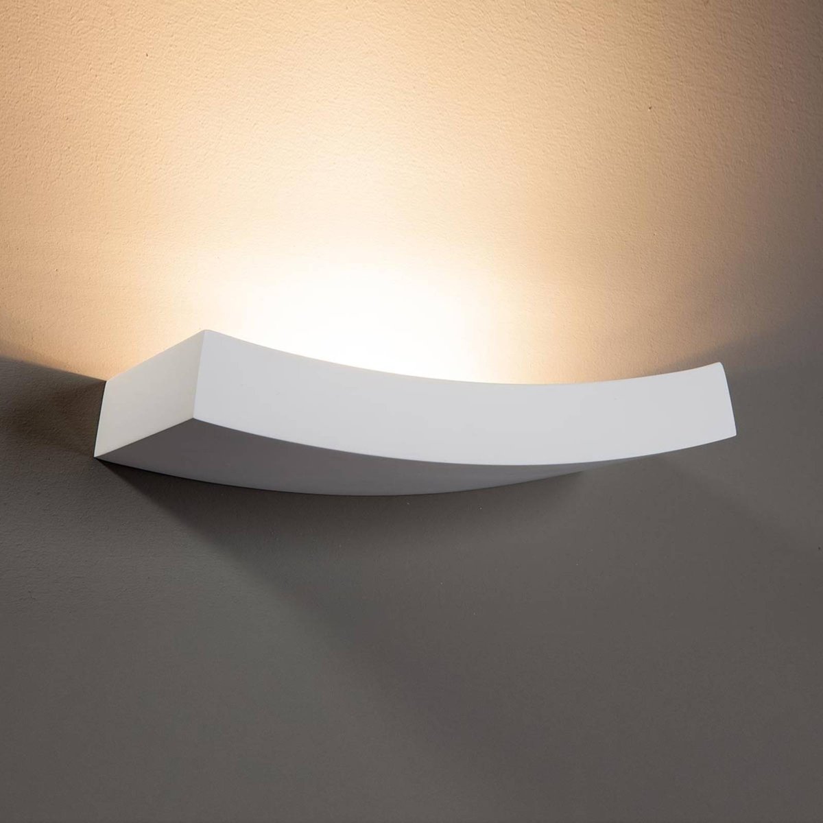 Applique en plâtre moderne, Leander blanc, LINDBY