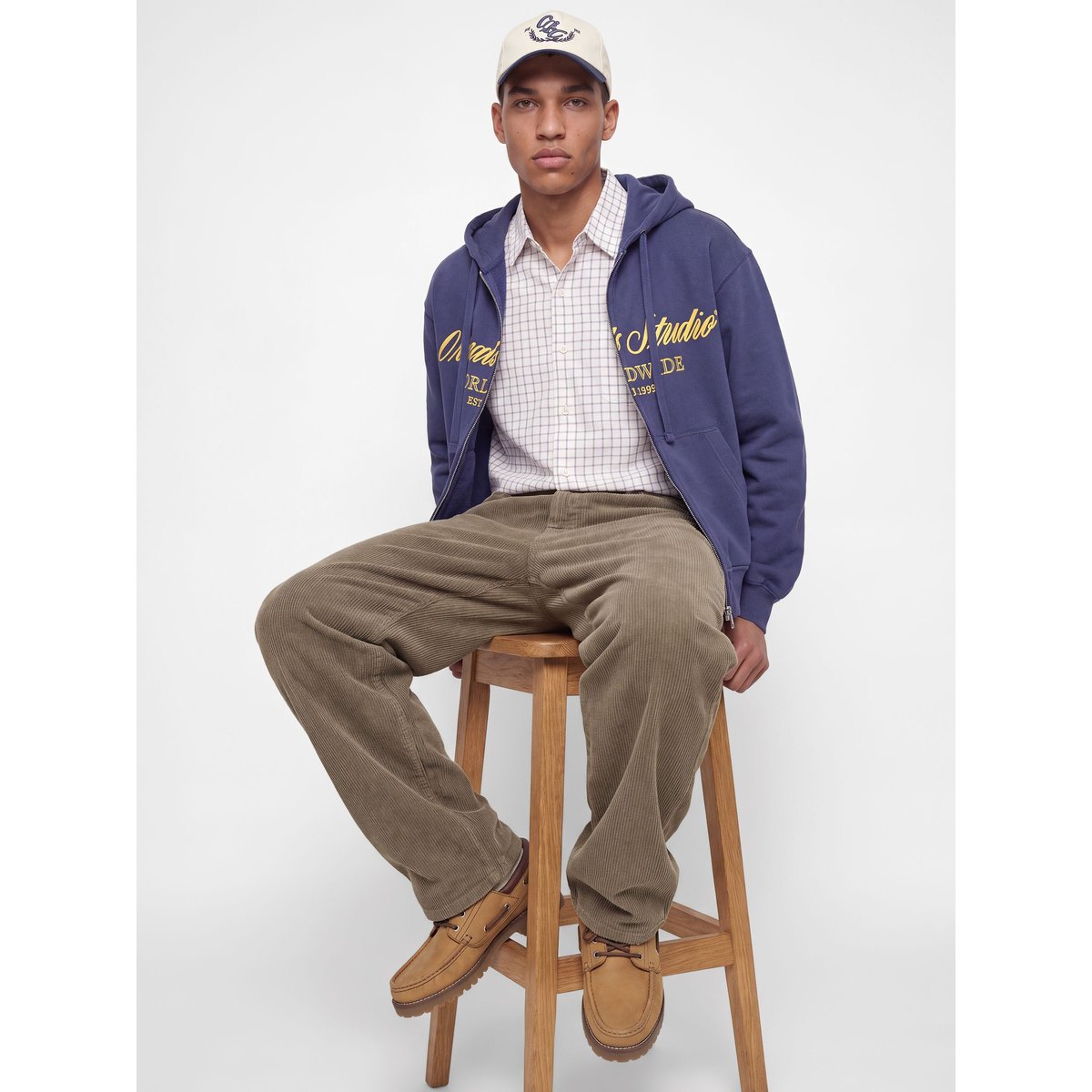 Pantalon chino en velours beige, JACK & JONES