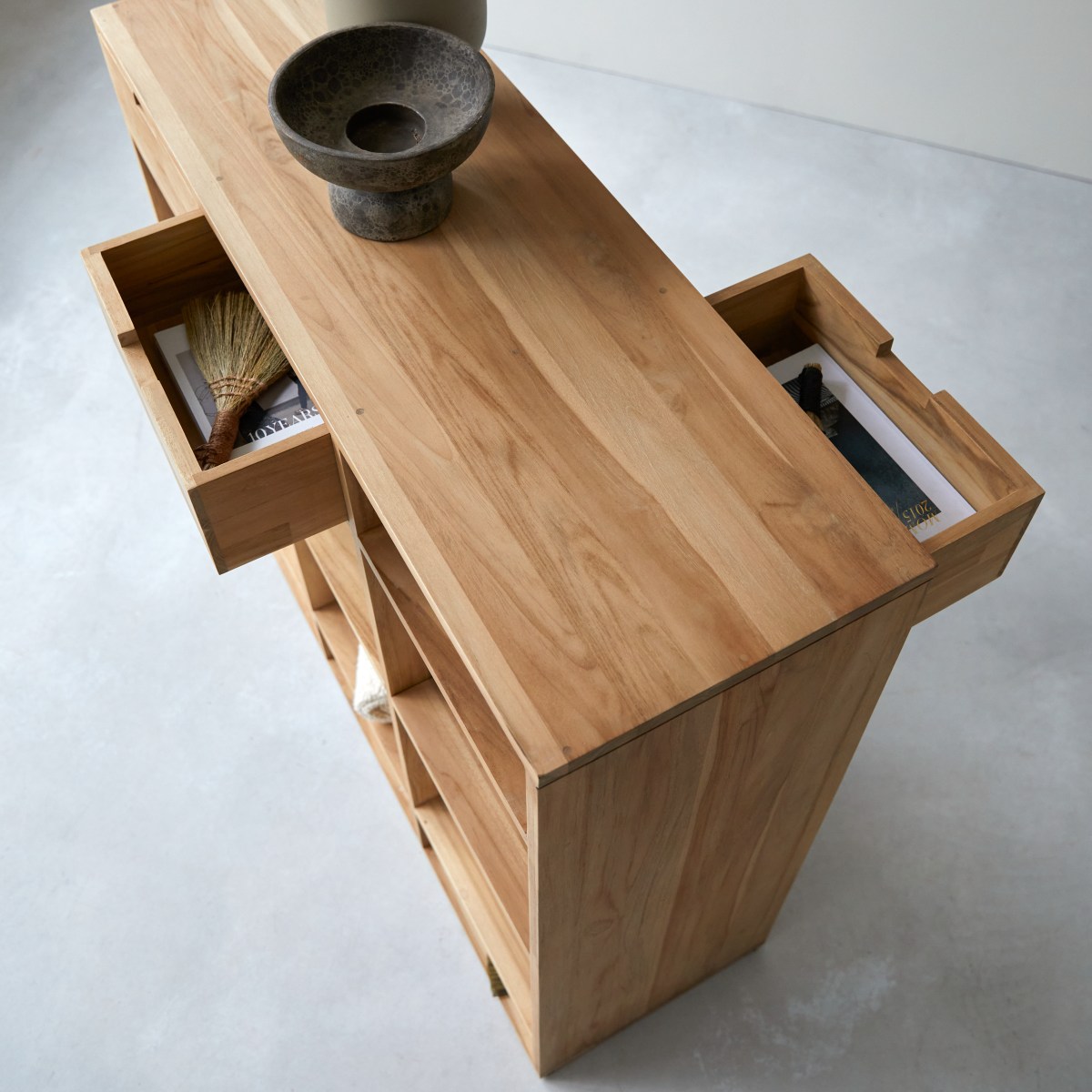 Console en Teck massif, MIHO naturel, TIKAMOON