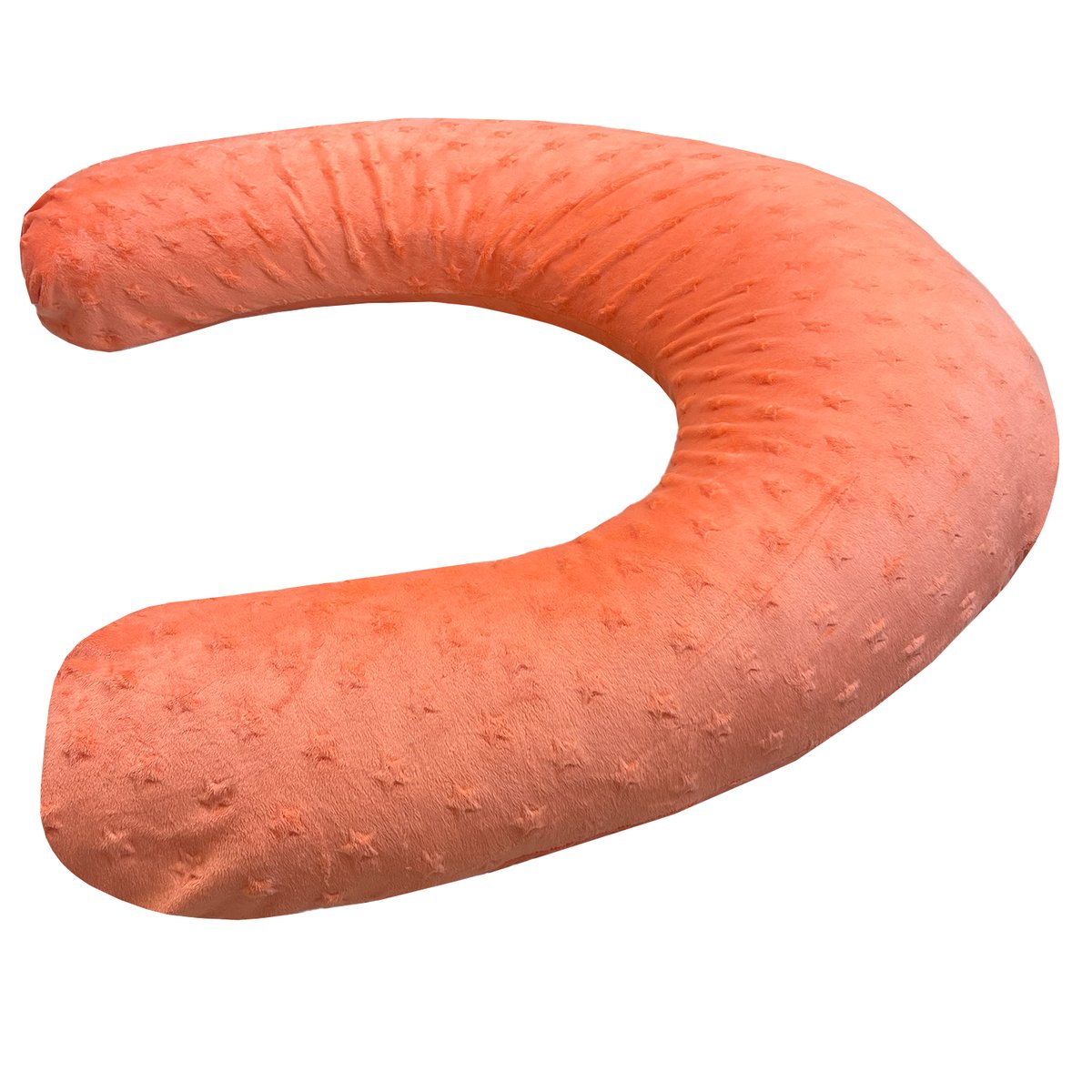 Coussin d'allaitement étoiles XL - 205 cm corail, PREMIERS MOMENTS