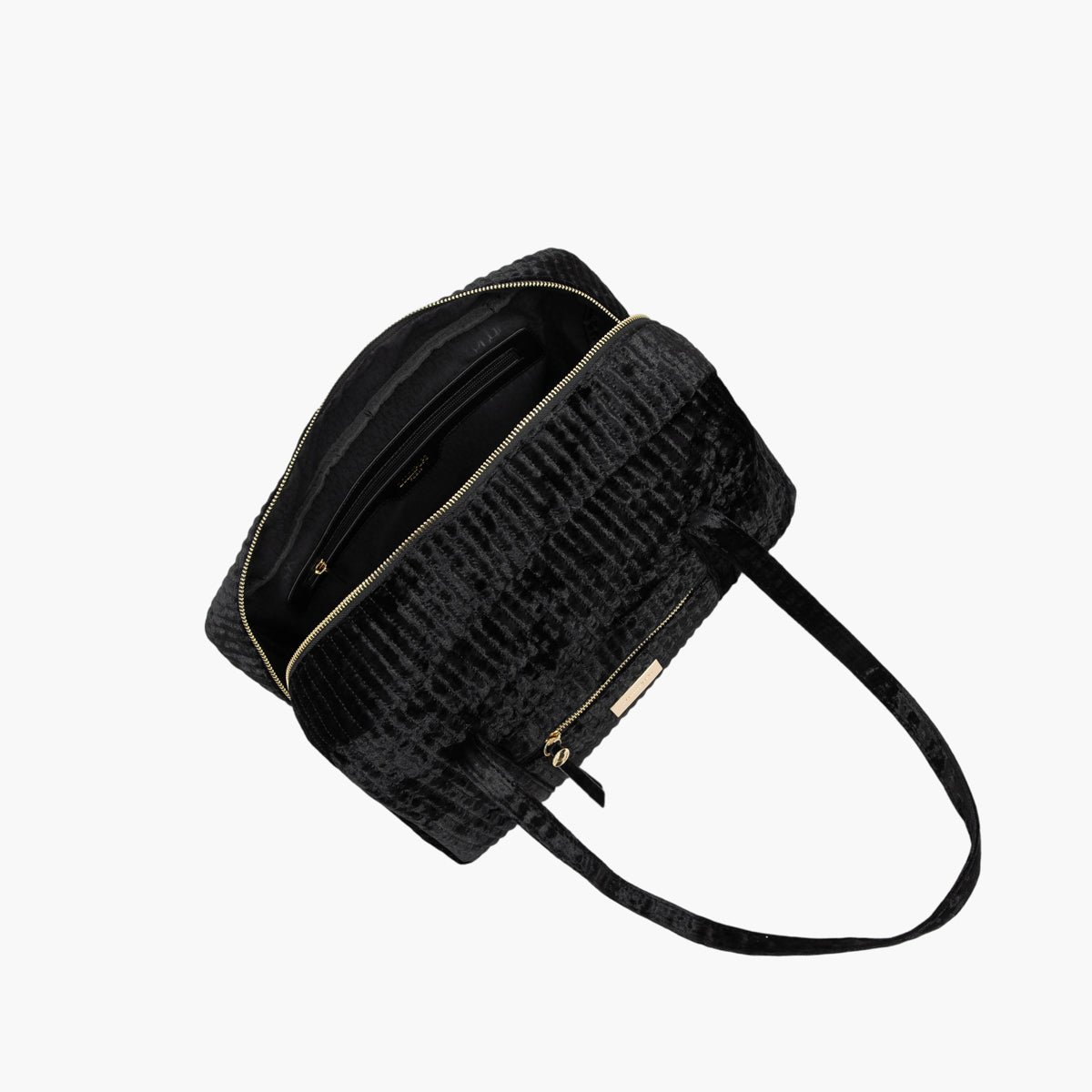 Grand sac shopper Tenessy noir,doré, LOLLIPOPS