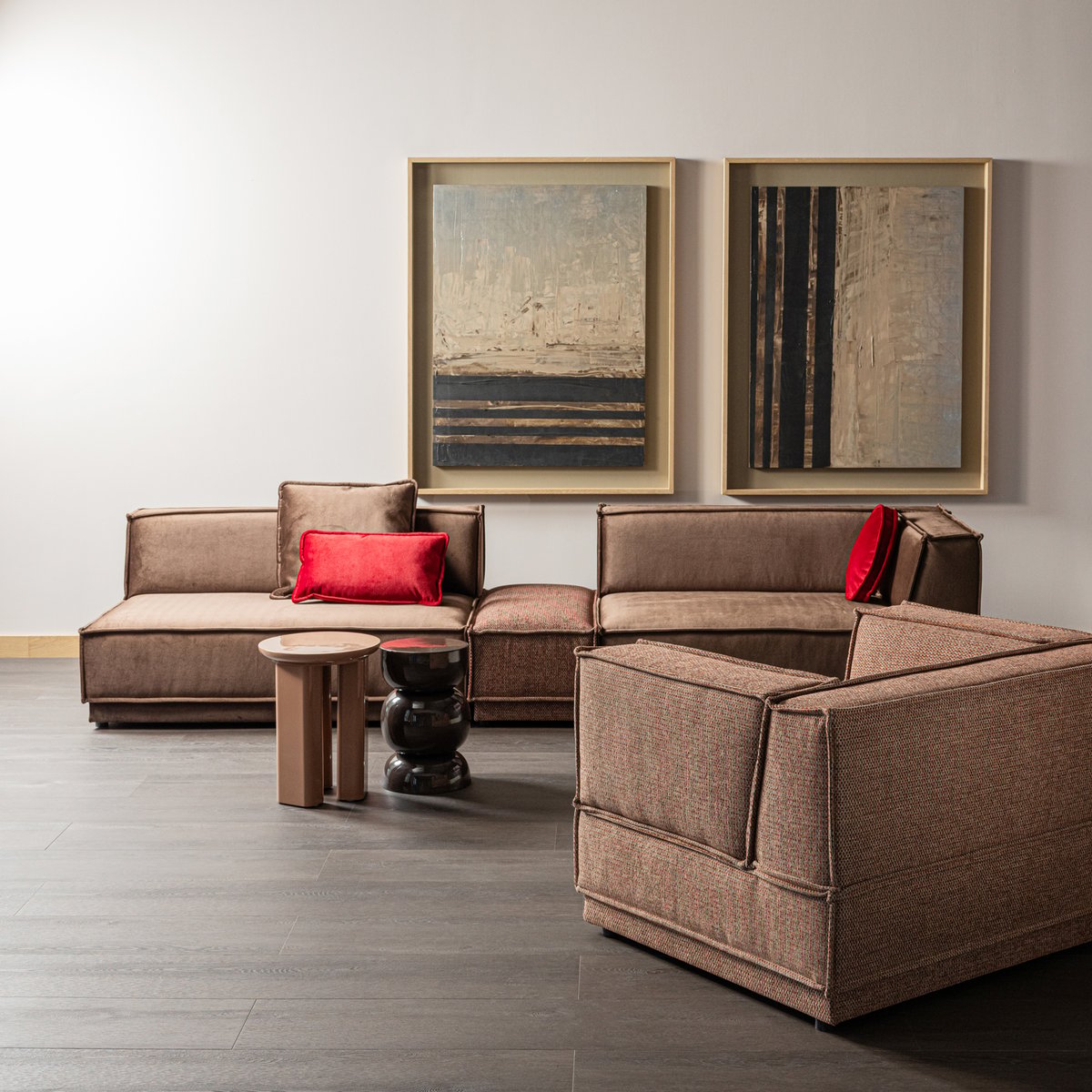 Table d'appoint en mdf ORIVO rose poudré, WOOOD