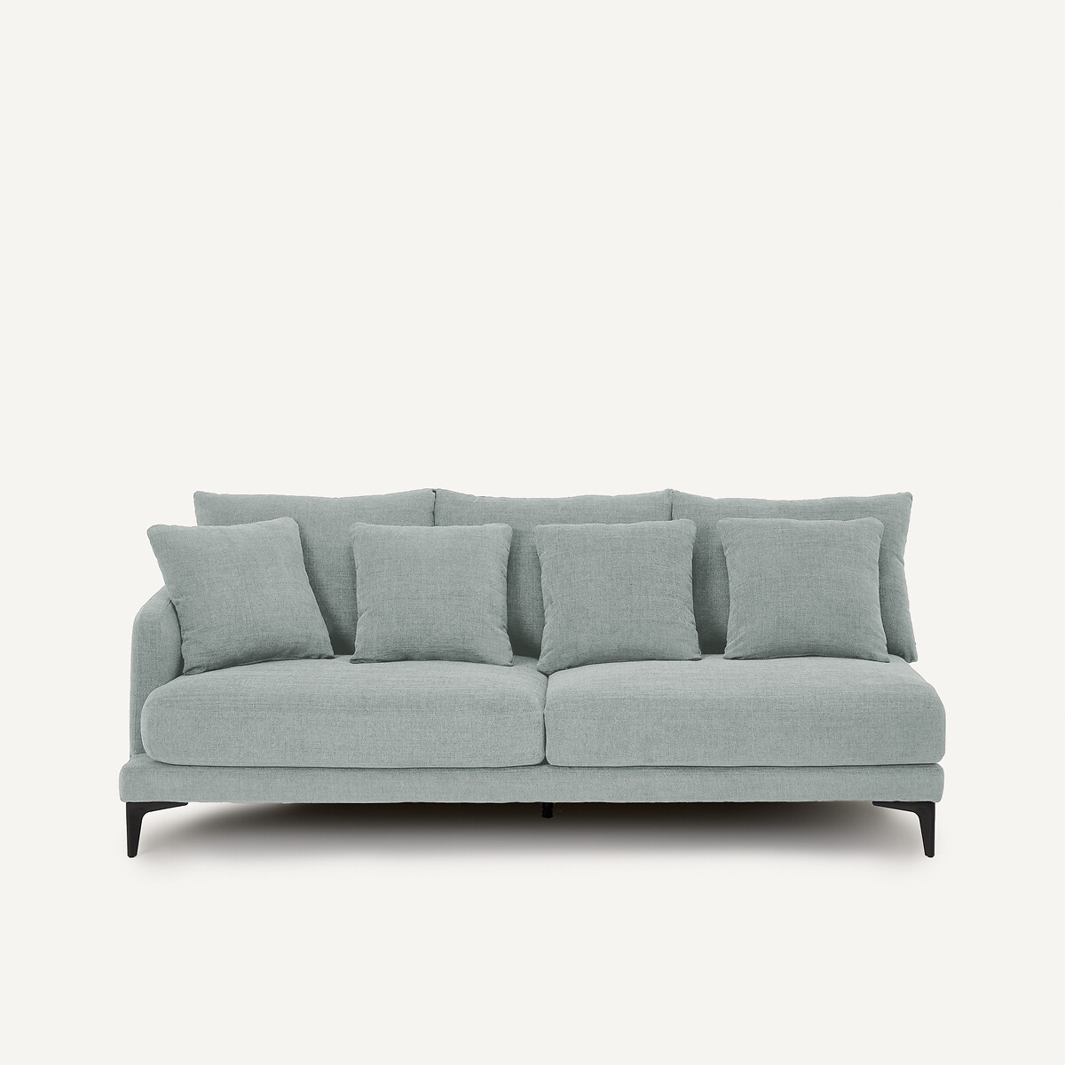 Demi-canapé 3 places en polyester natté, MODERNISTE aquamarine, EMMANUEL GALLINA X AM.PM