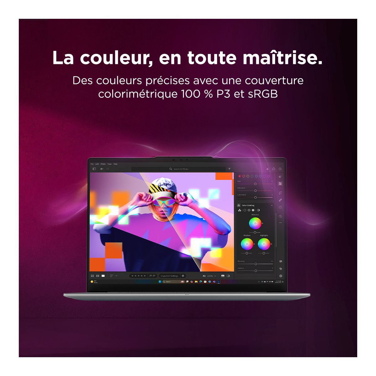 Ordinateur portable Yoga Slim 7 14IPH11 14" OLED Intel Core Ultra 5 322 16 Go RAM LPDDR5x SSD 512 Go couleur unique, LENOVO