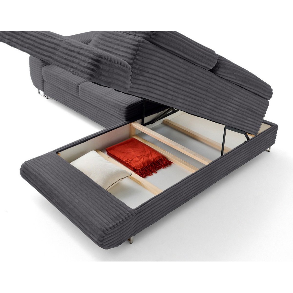 Canapé d'Angle Convertible 5 places - ZARIA gris, BEST MOBILIER