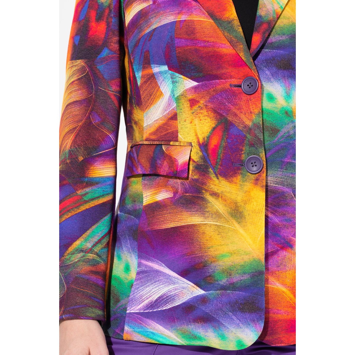 Blazer Point de Rome avec col à revers et vert bleu, ULLA POPKEN