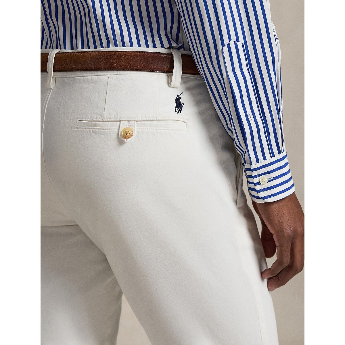 Pantalon Bedford délavé slim chino blanc, POLO RALPH LAUREN