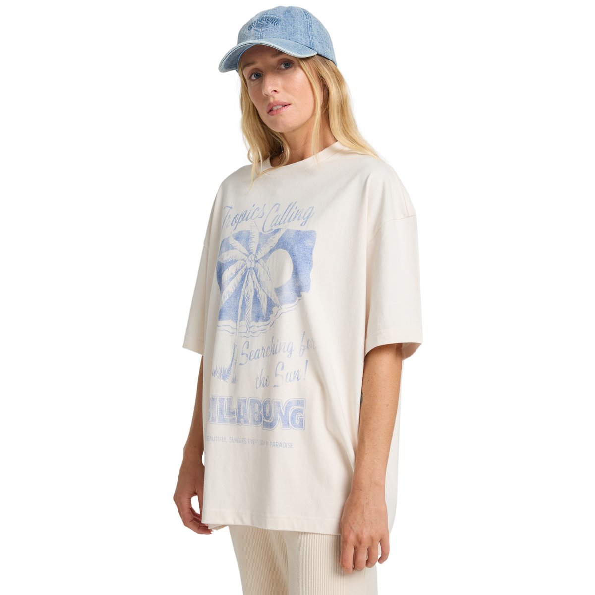 T shirt manches courtes THIS SUNNY TIME blanc salt crystal, BILLABONG