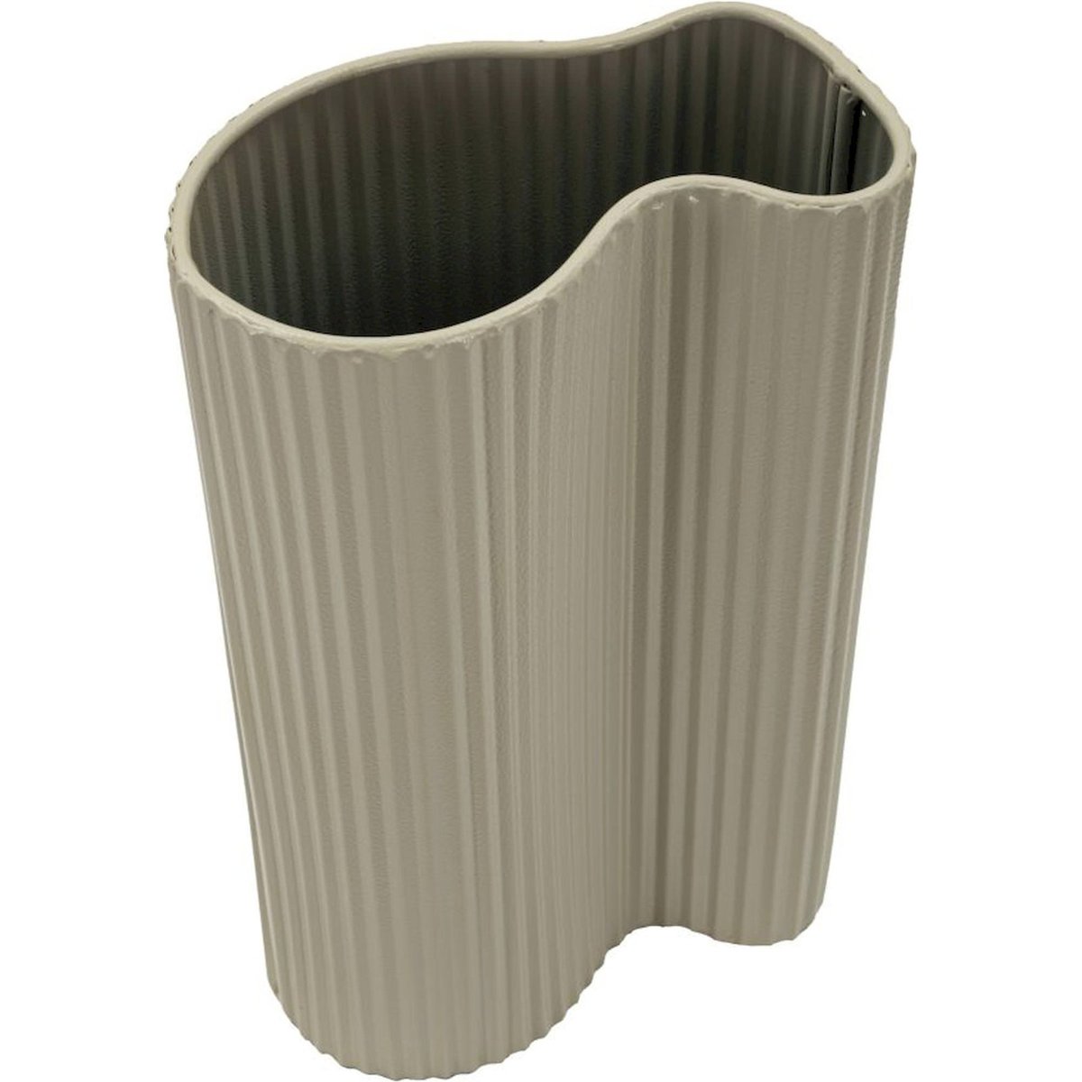 Vase en fer mat relief ondulé MODERN blanc, RECOLLECTION