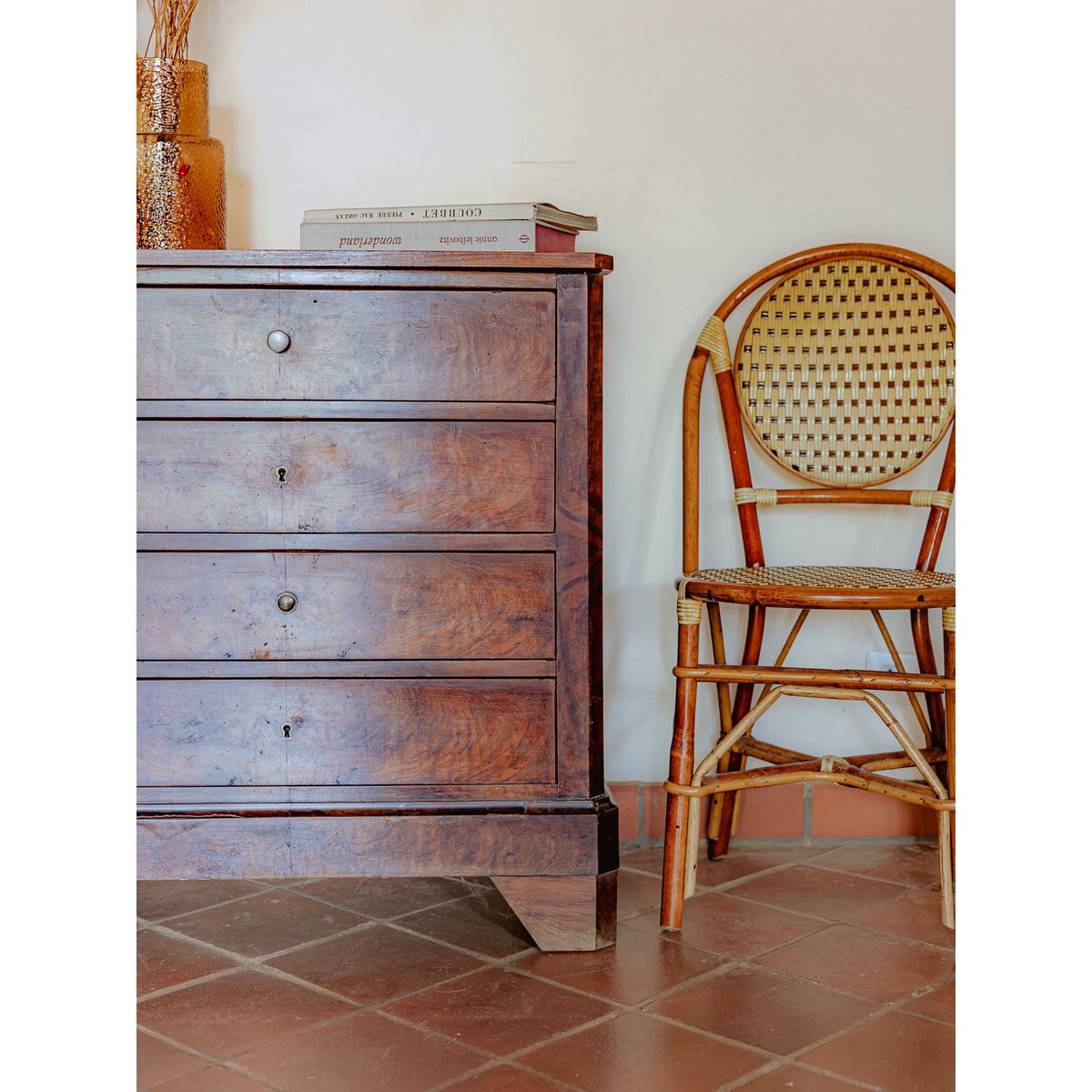 Commode en chêne foncé Garance N°697 - Bon état bois foncé, DEBONGOUT