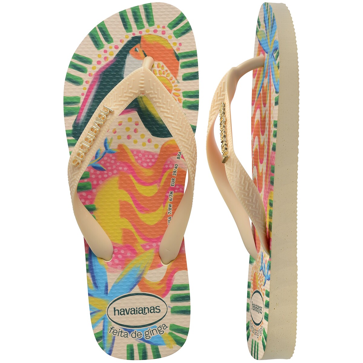 Tongs HAV TOP GINGA BOSSA beige, HAVAIANAS