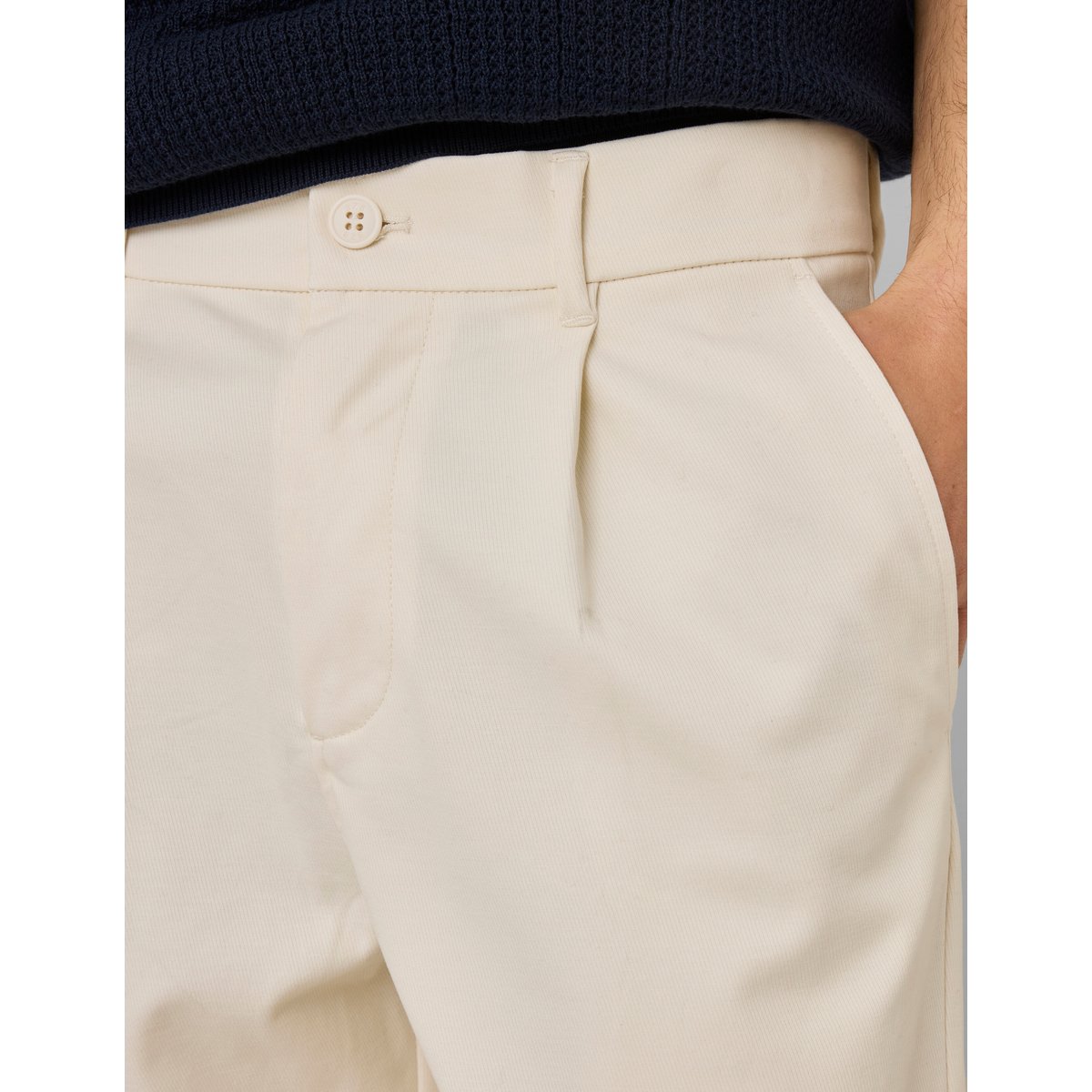 Pantalon à pinces naturel, BZB