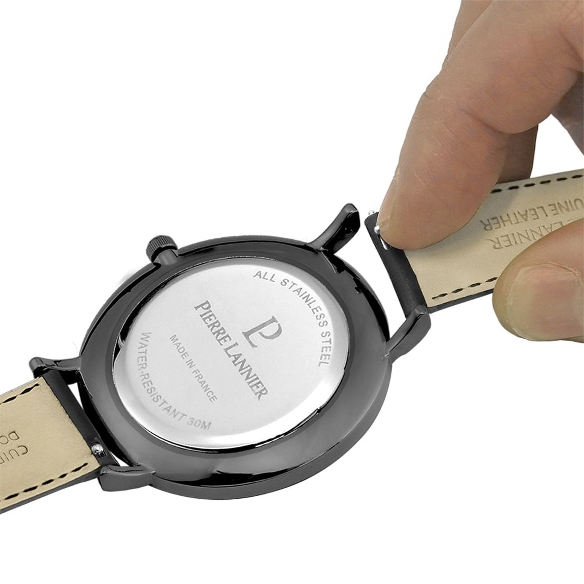 Montre Analogique NATURE gris noir noir, PIERRE LANNIER