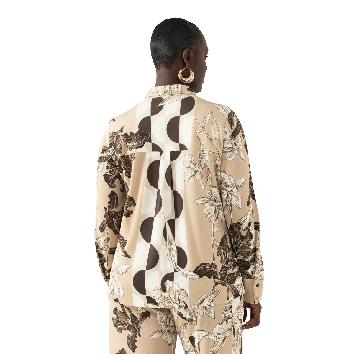 Chemisier en tissu fluide slinky beige, ULLA POPKEN