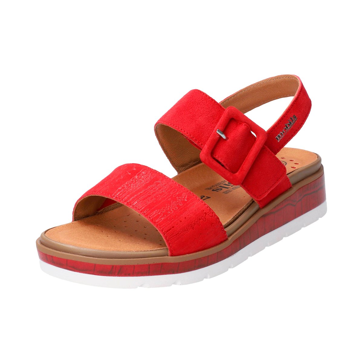 Sandales en cuir MELYSA rouge p5139, MEPHISTO