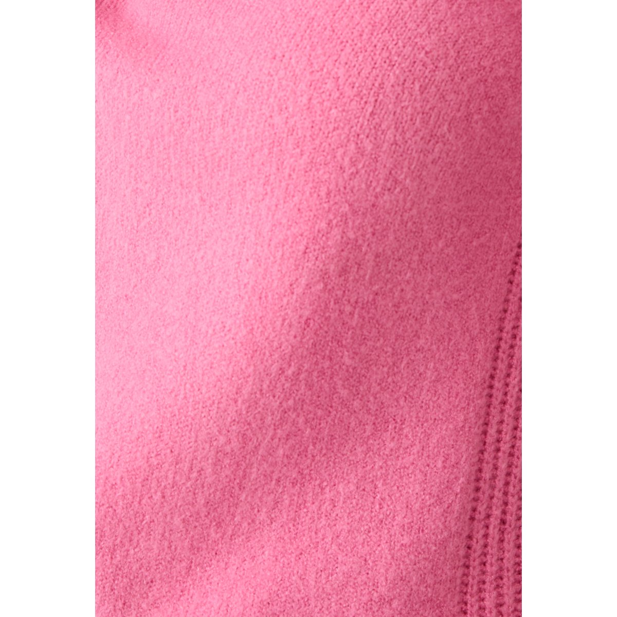 Pull col polo ouvert fantaisie côtelée rose, DAMART