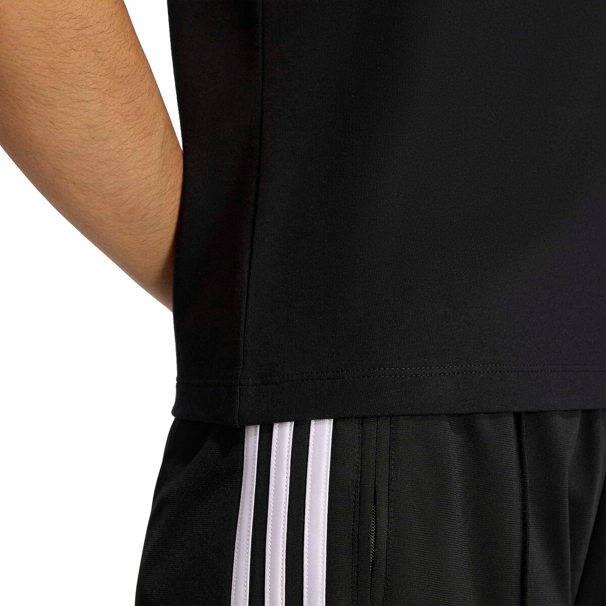 T-Shirt mit kurzen Ärmeln 3 Stripes schwarz, adidas Originals