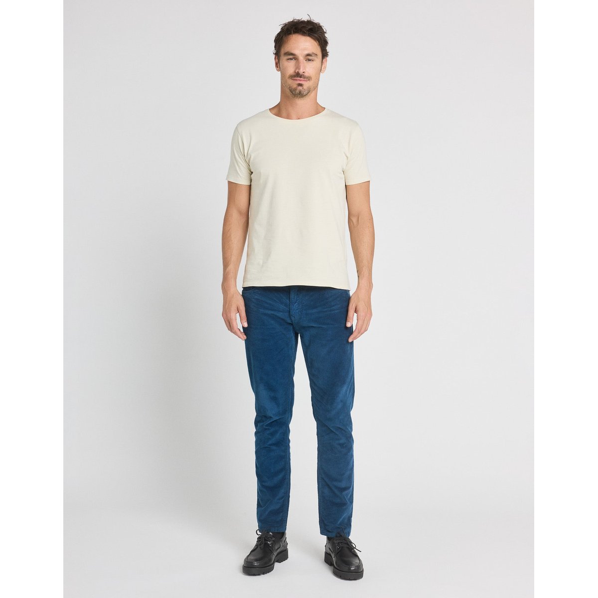 PANTALON REGULAR VELOURS LAGON bleu royal, PULLIN