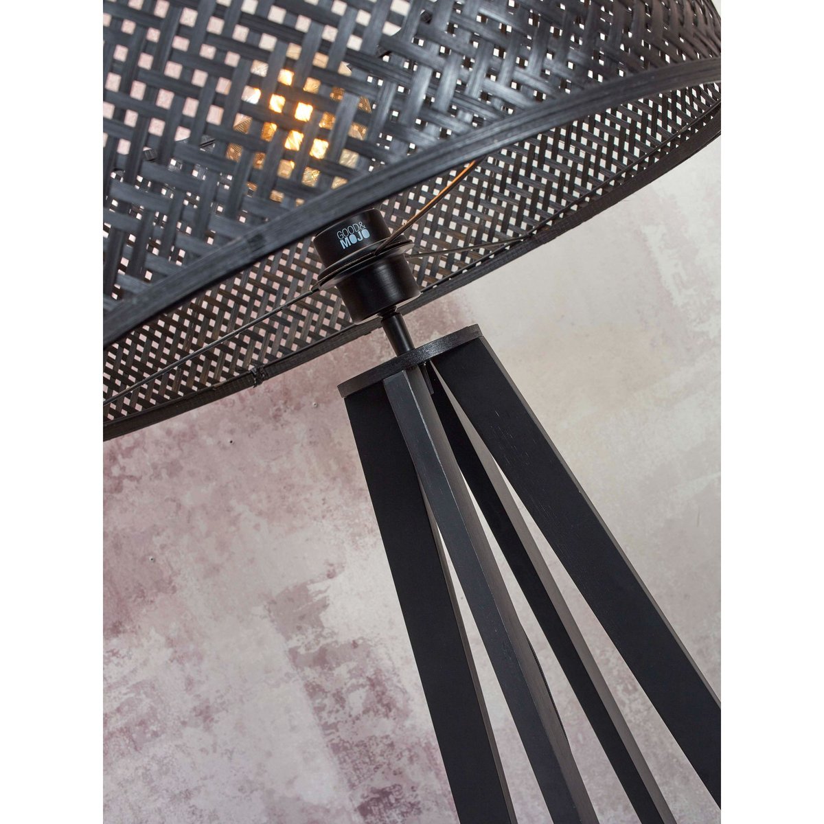 Lampadaire Bambou JAVA noir, GOOD & MOJO