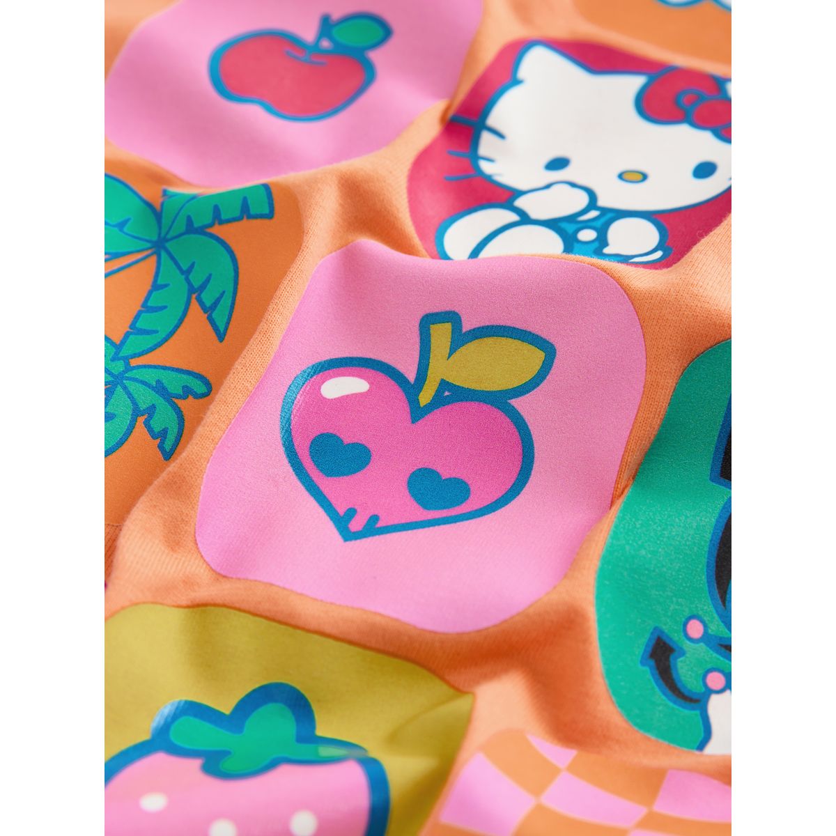 T-shirt oversize imprimé hello kitty orange, NEXT