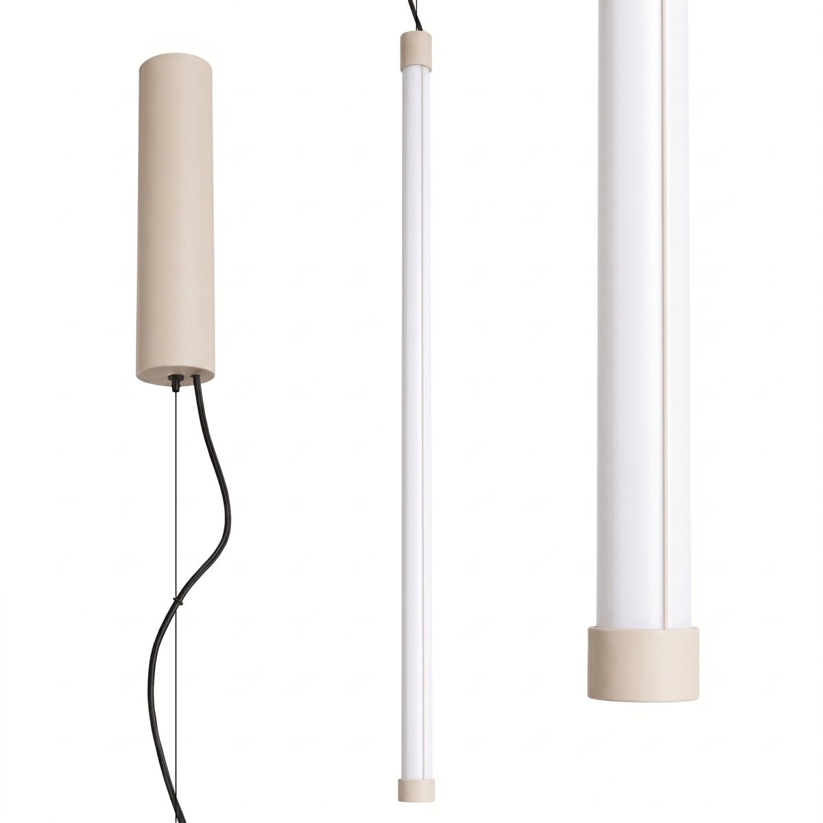 Suspension Acier Beige LED 1 Trang beige, EDEN