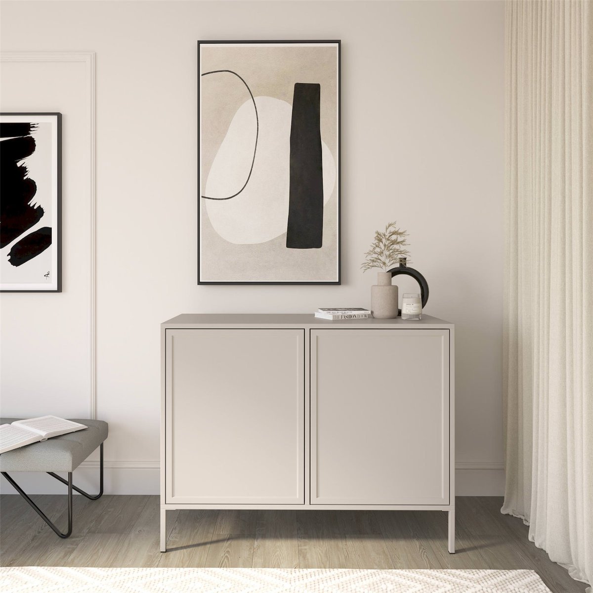 Buffet deux portes bois collection VELVETO cachemire, RECOLLECTION