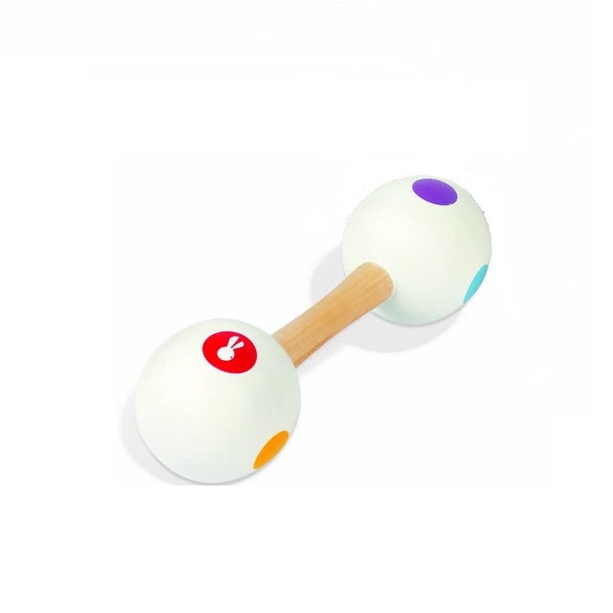 Haltère Maracas confetti blanc, JANOD