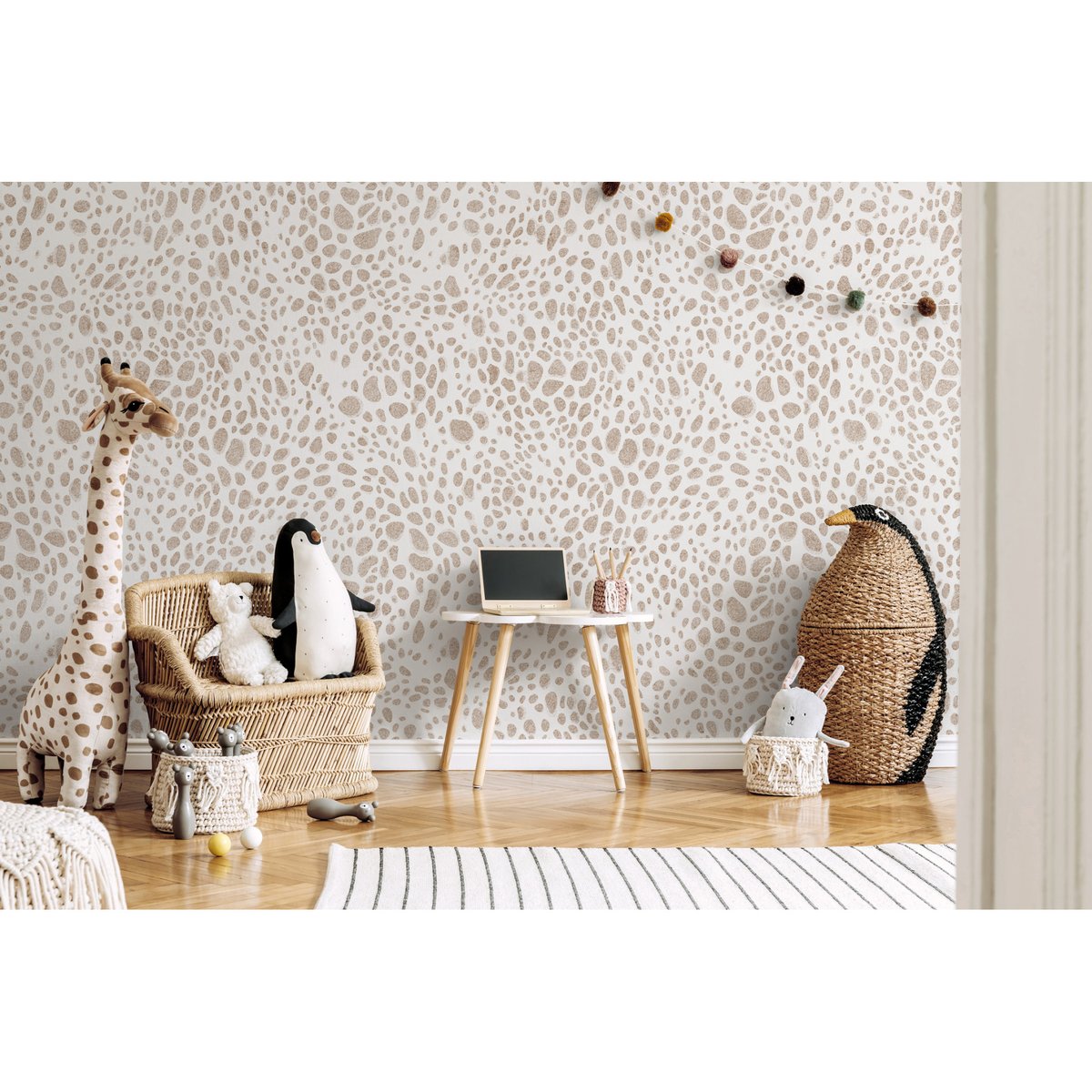 Papier peint panoramique CHEETAH marron, LE PAPIERS DE NINON