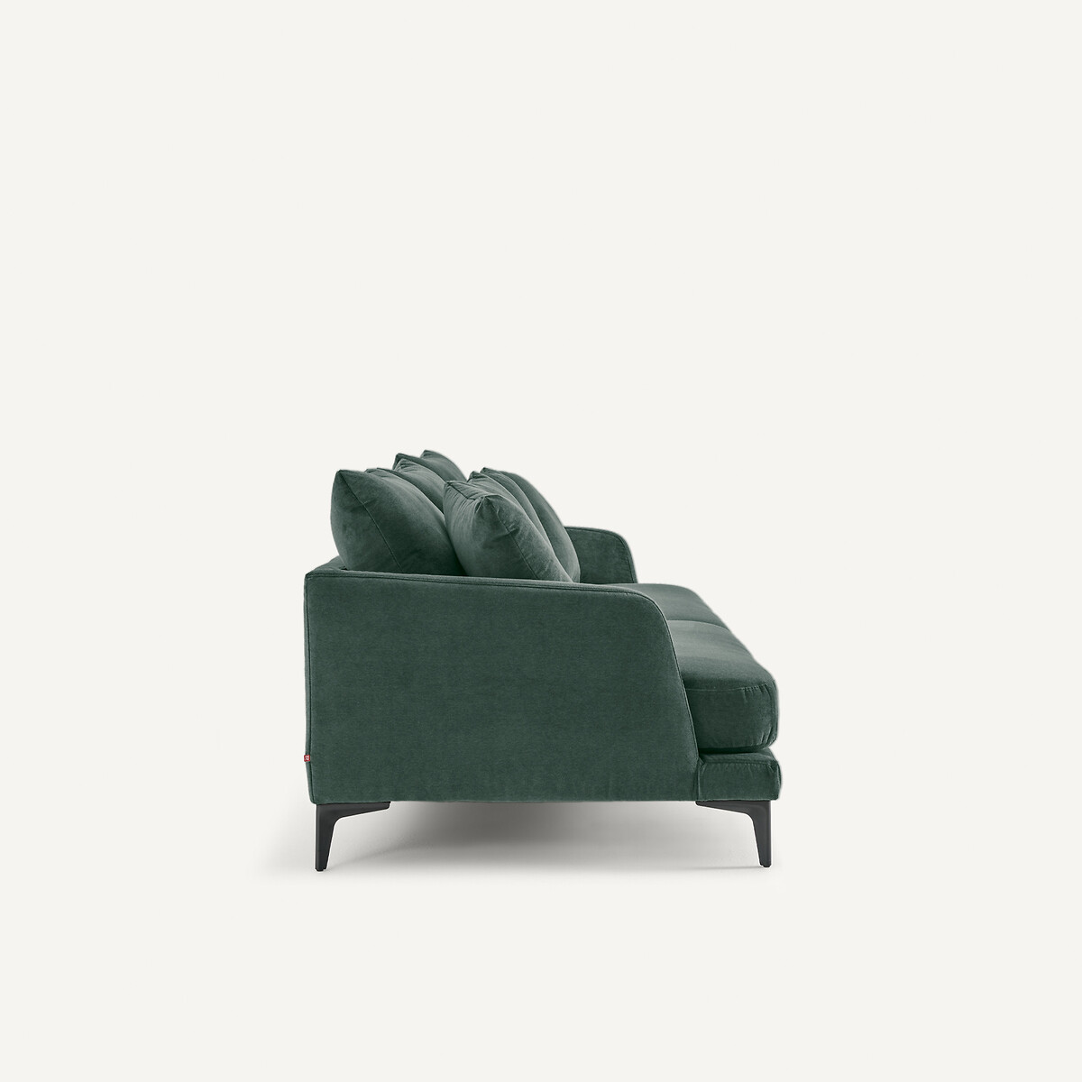 Canapé droit, 3 ou 4 places, en polyester mélangé, MODERNISTE vert sarcelle, EMMANUEL GALLINA X AM.PM