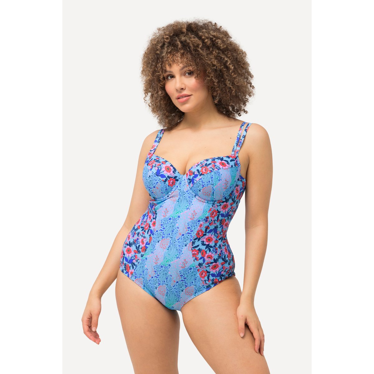 Maillot de bain à bretelles réglables. saphir clair, ULLA POPKEN