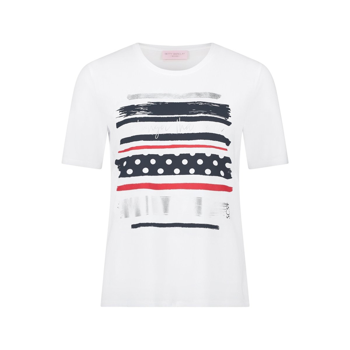 T-shirt basique à impression patch white/dark blue, BETTY BARCLAY