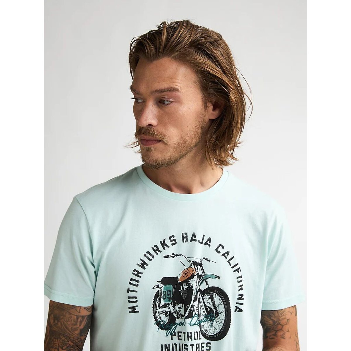 T-shirt manches courtes vert menthe, PETROL INDUSTRIES