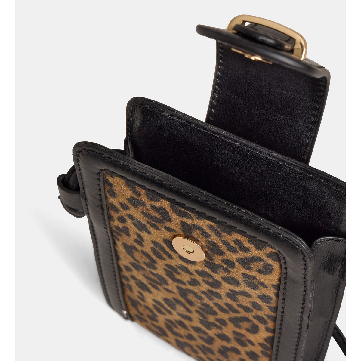 Sac pochette smartphone trapèze phone case suède léopard, GALERIES LAFAYETTE