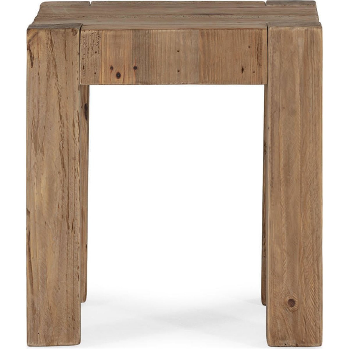 Table d'appoint en pin recyclé naturel vieilli, RECOLLECTION