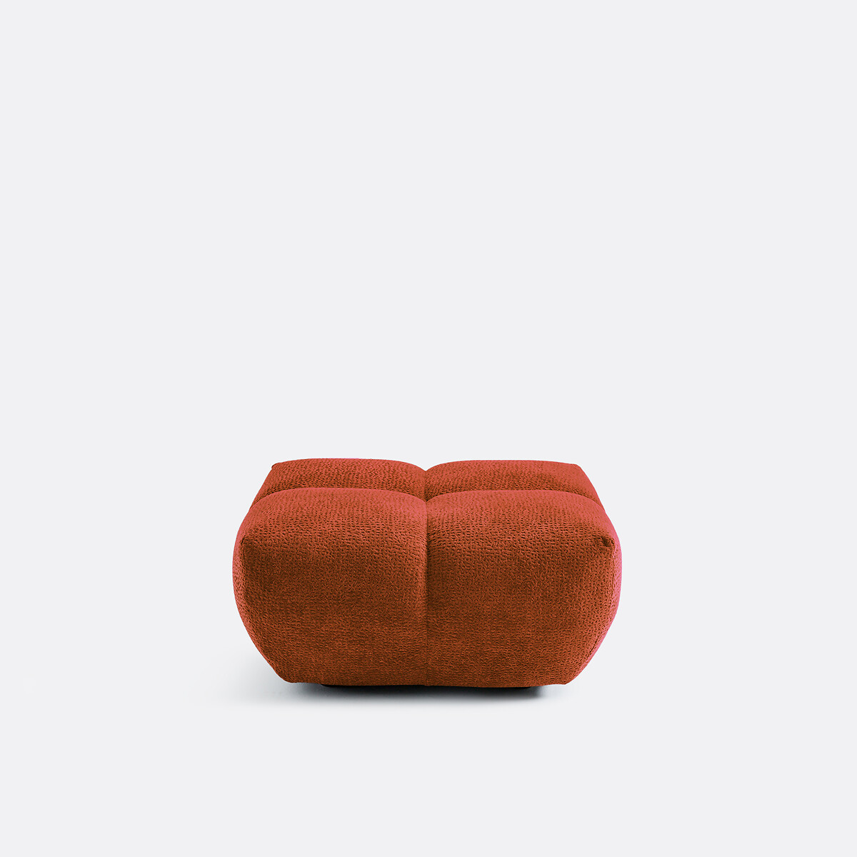 Pouf, tissu relief, L83 cm, Nuria terracotta, LA REDOUTE INTERIEURS