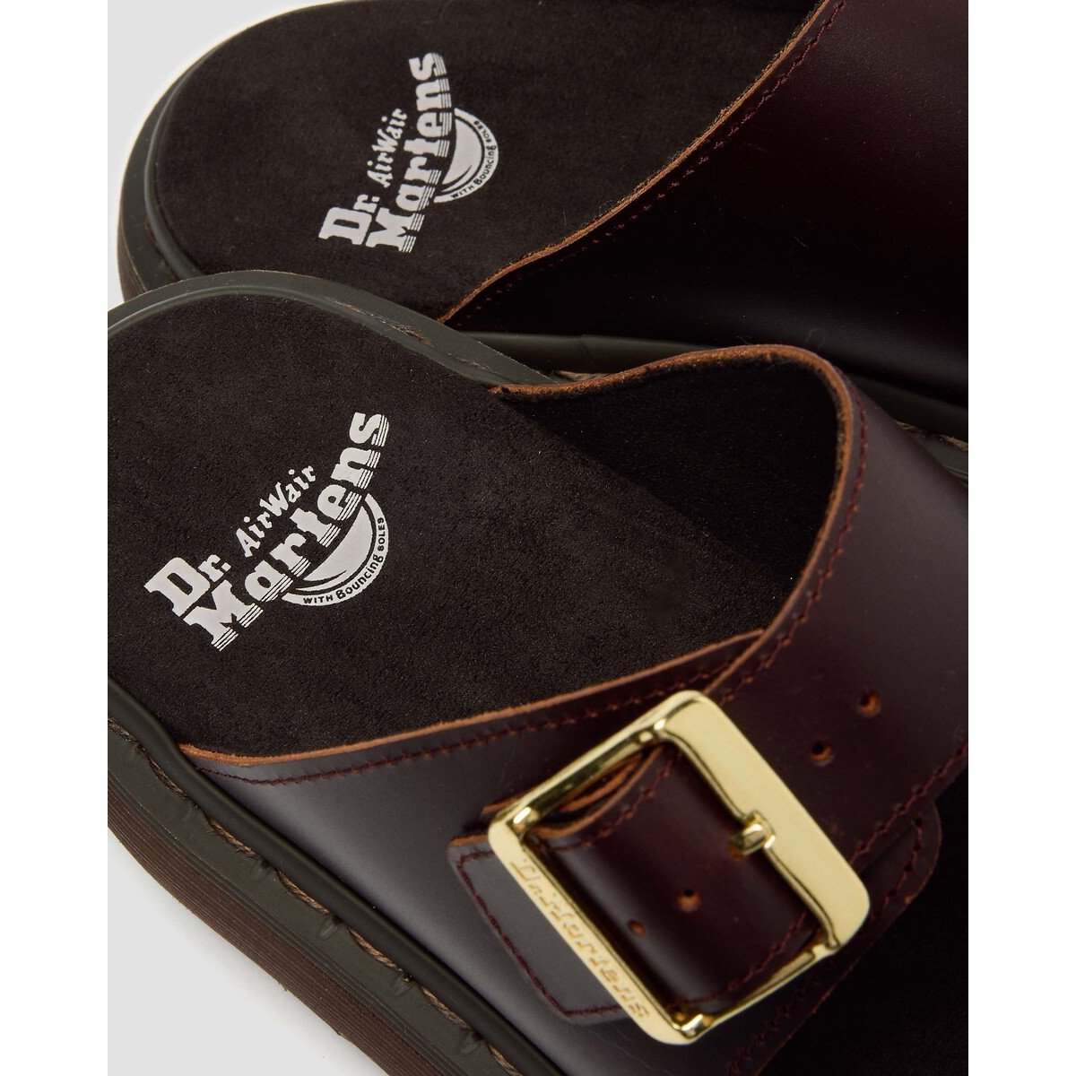 Mules Josef en cuir Atlas bordeaux foncé, DR. MARTENS