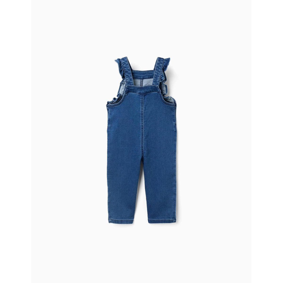 Salopette en jean avec bretelles à volants bleu jean, ZIPPY