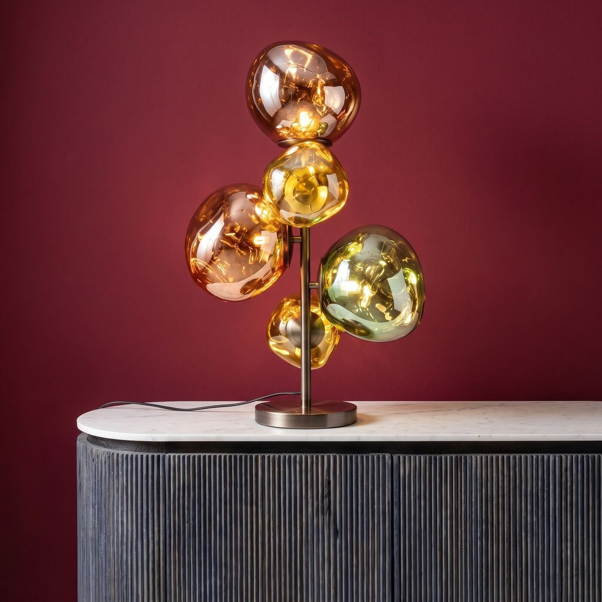 Lampe en verre et acier, BURBUJA multicolore, KARE DESIGN