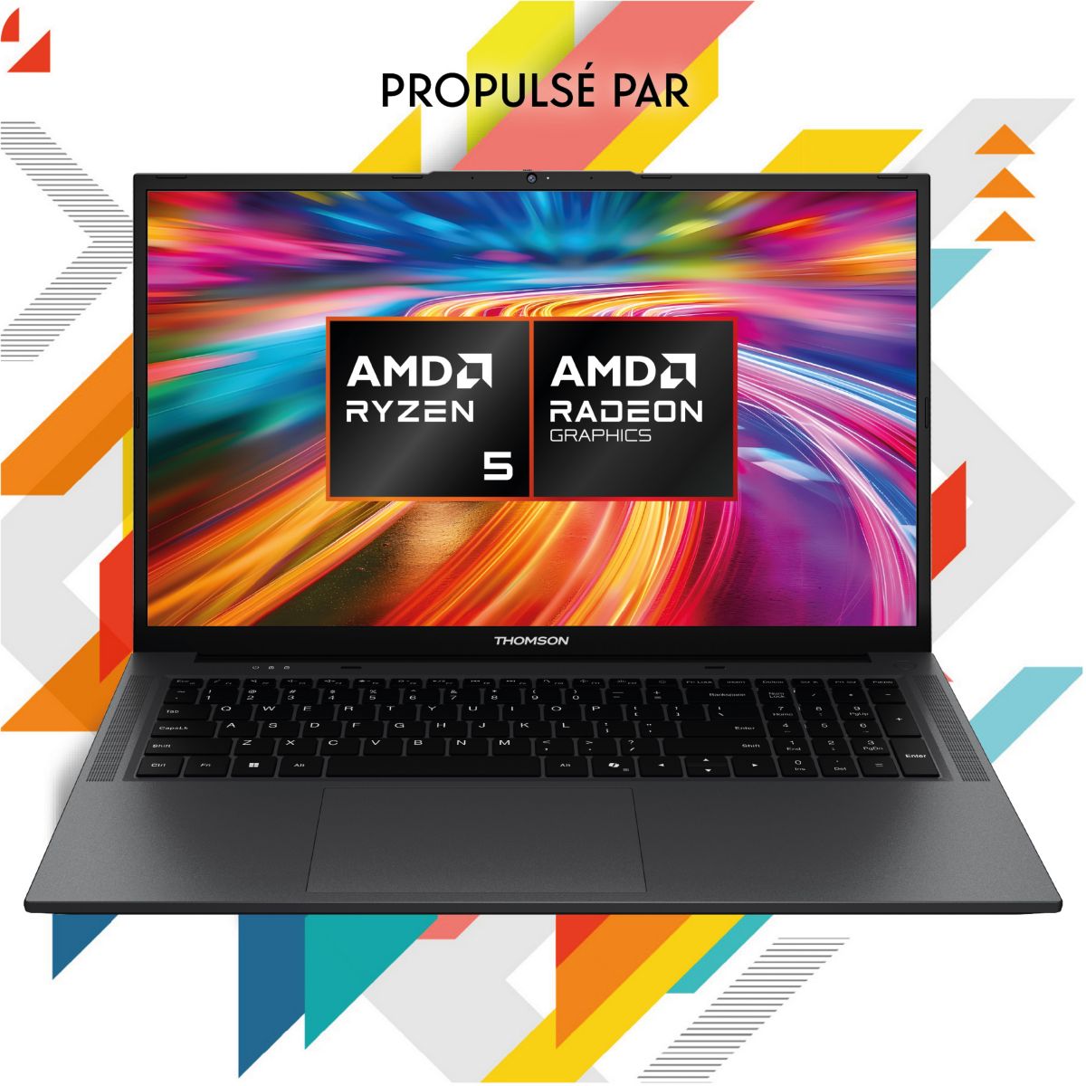 Ordinateur portable N17R5-16TU512 17" AMD Ryzen 5 7530U 16 Go RAM DDR4 SSD 512 Go couleur unique, THOMSON