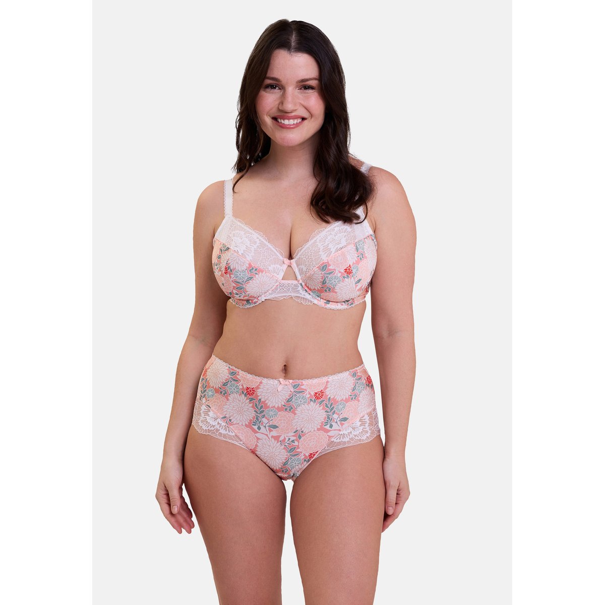 Shorty AURÉLIE imprimé dahlia clair, SANS COMPLEXE