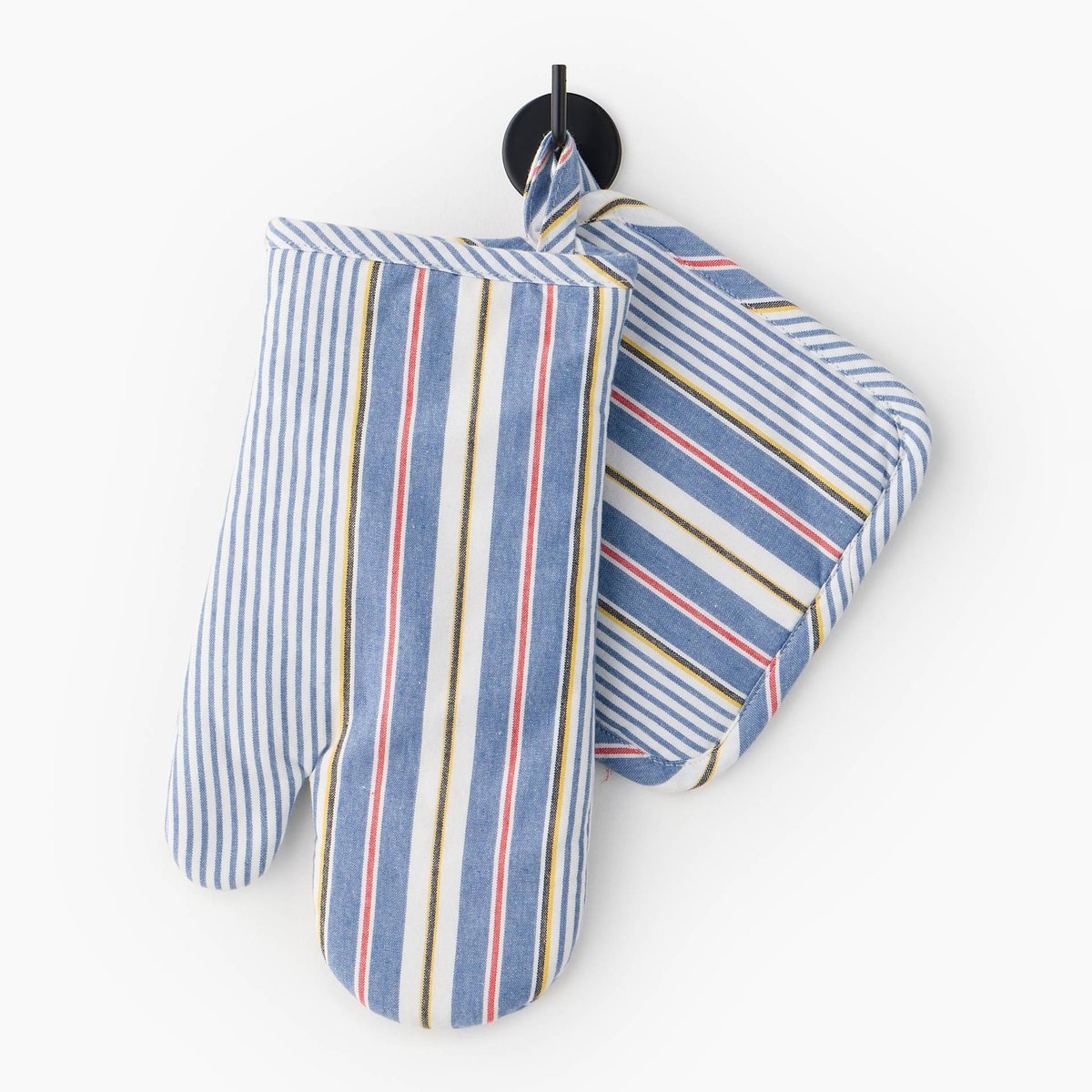 Lot gant et manique, 16x33cm + 20x20cm, 100% coton riviera, MONOPRIX
